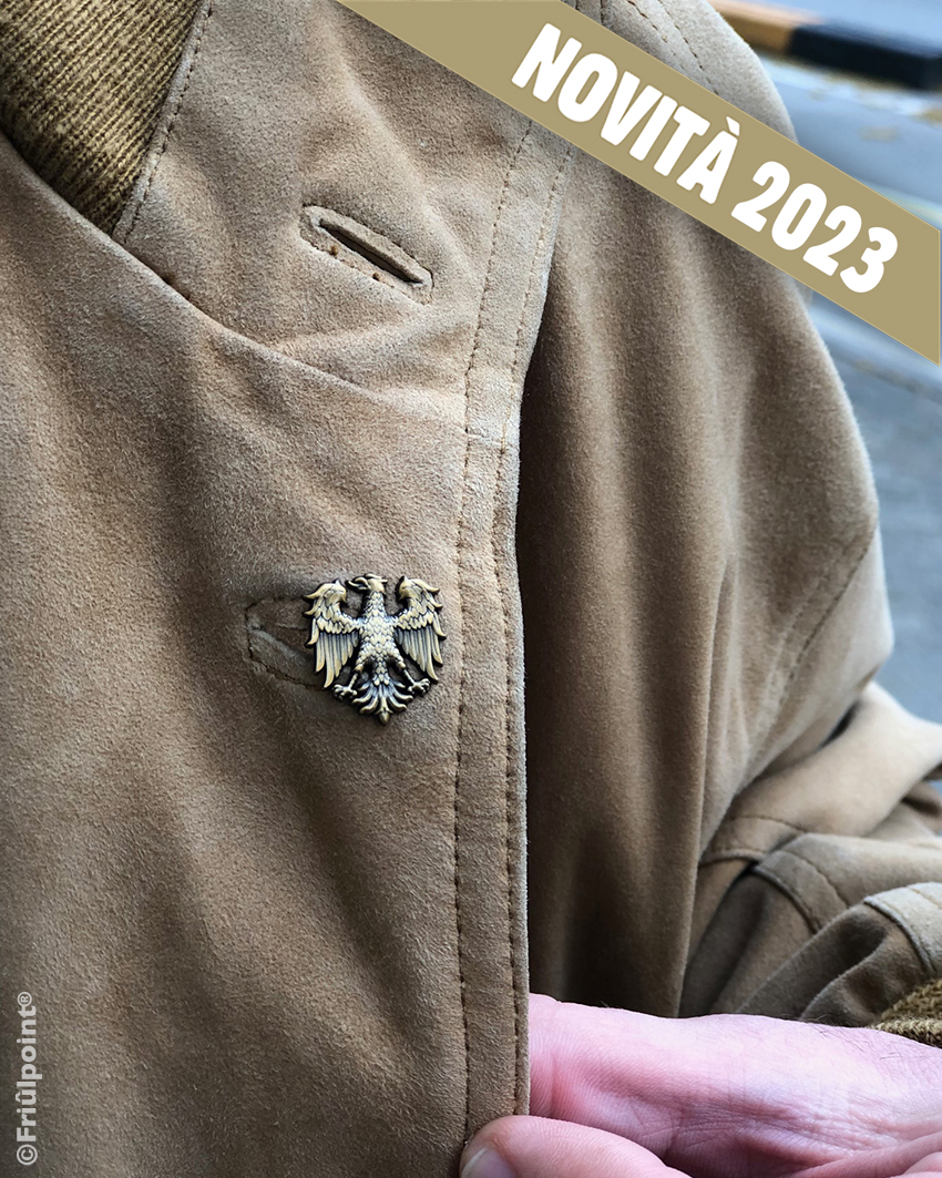 Spilla giacca 3D, Aquila Friuli