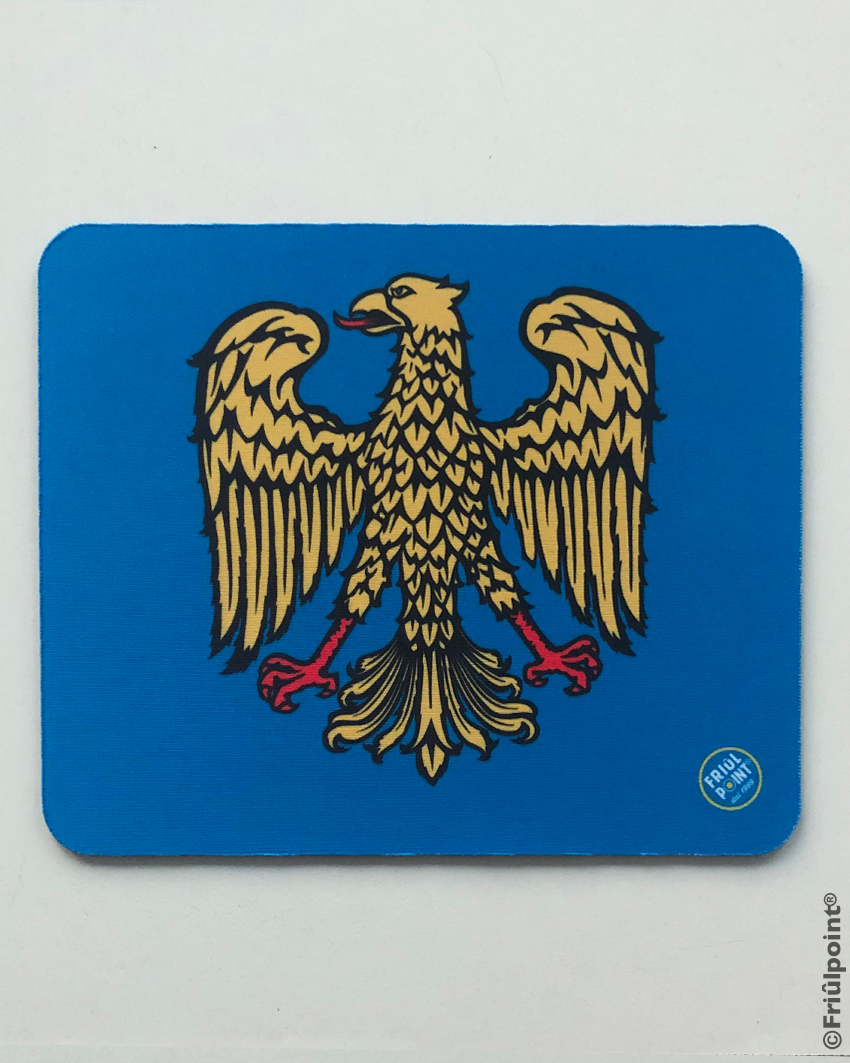 U24 Mousepad Tessile Con Bandiera Italia – 23x19 Cm, Base Antiscivolo In Gomma, 5 Mm Spesso